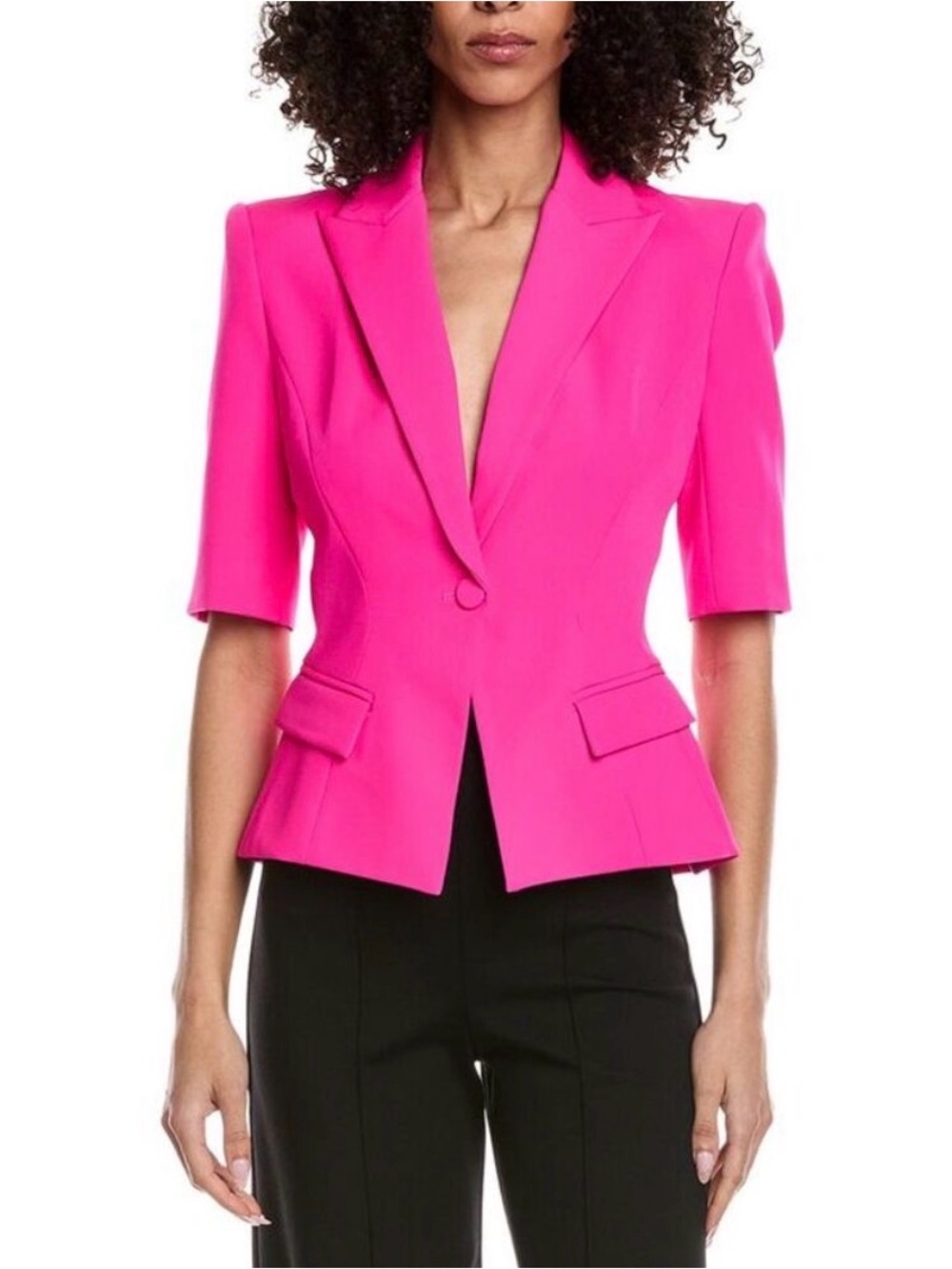 Generation Love Melbourne Short Sleeve Blazer in Hot Pink.
